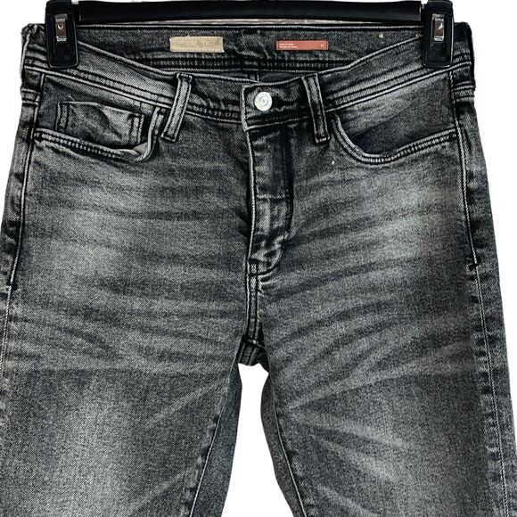 Pilcro and the Letterpress SZ 27 Slim Boyfriend Jeans Mid-Rise Distressed Black - Picture 2 of 12